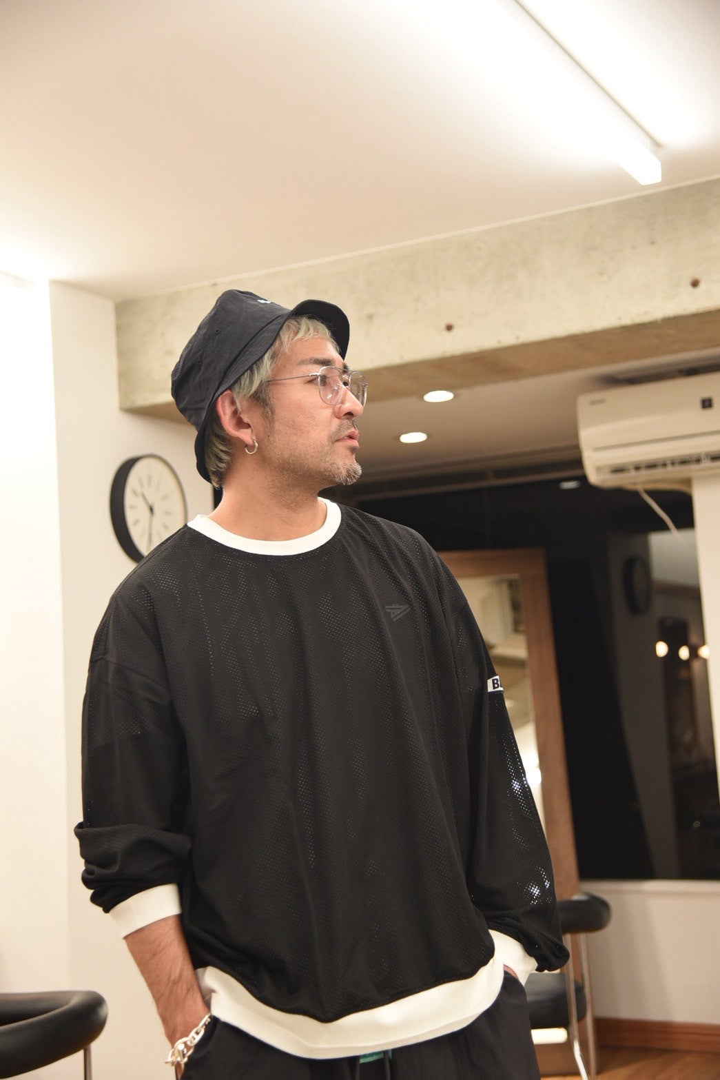 Mesh nylon longsleeve ‘MOTO ‘shirt