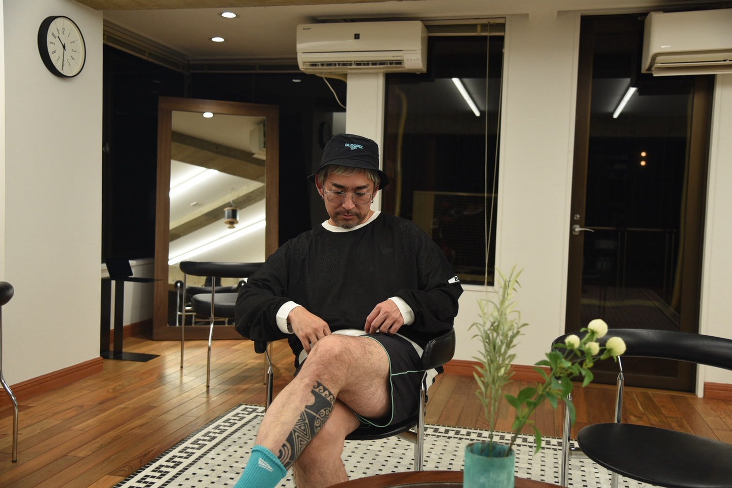 Mesh nylon longsleeve ‘MOTO ‘shirt