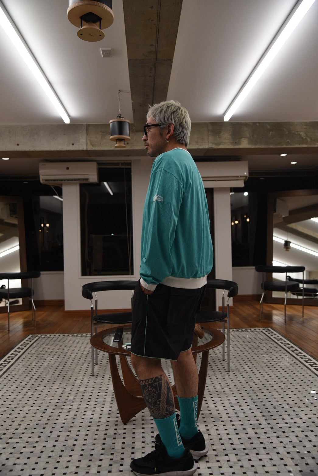 Mesh nylon longsleeve ‘MOTO ‘shirt