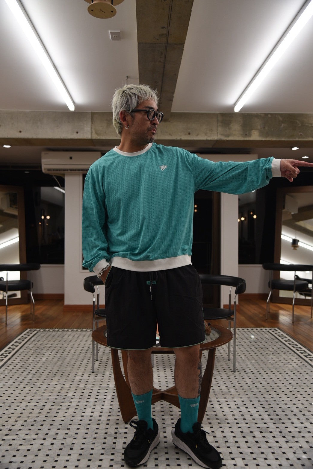 Mesh nylon longsleeve ‘MOTO ‘shirt