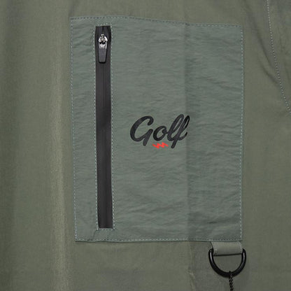 GOLF LOGO MOCK NECK NYLON CARGO POCKET S/S TEE