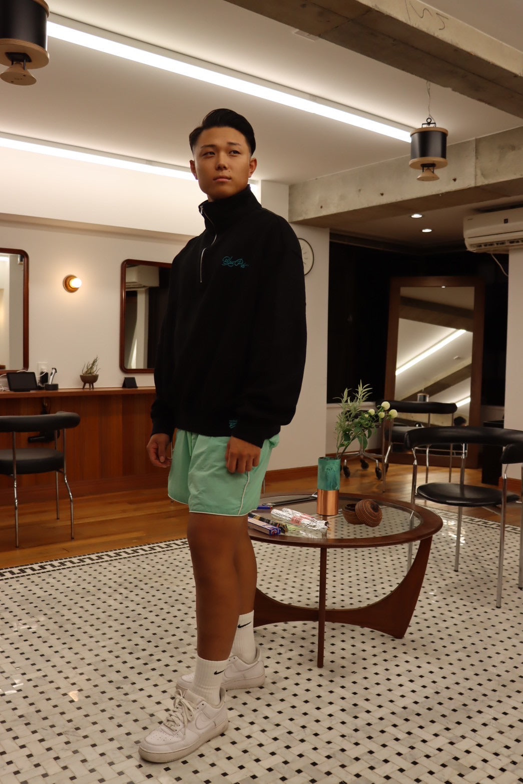 Stand highneck sweatshirt