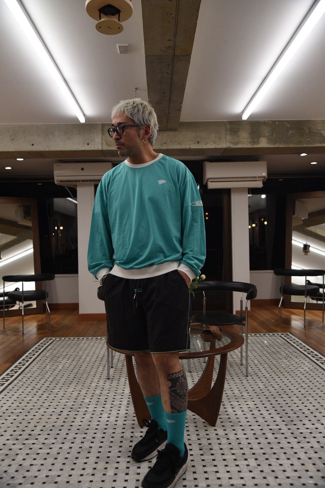 Mesh nylon longsleeve ‘MOTO ‘shirt