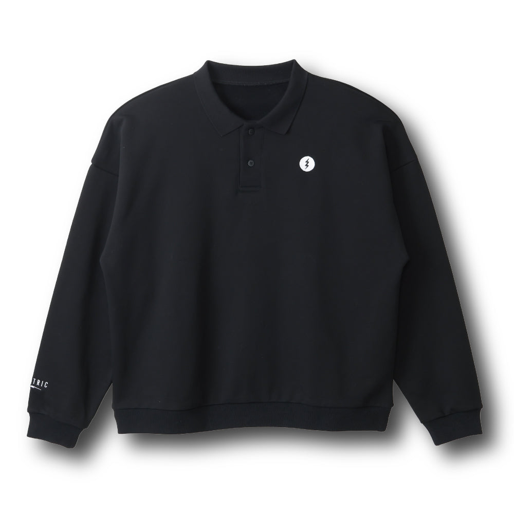 DAD SILHOUETTE L/S POLO - BLACK