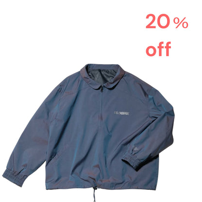 Water-repellent nylon halfzip jacket