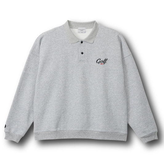 GOLF LOGO DAD SILHOUETTE L/S POLO - ASH