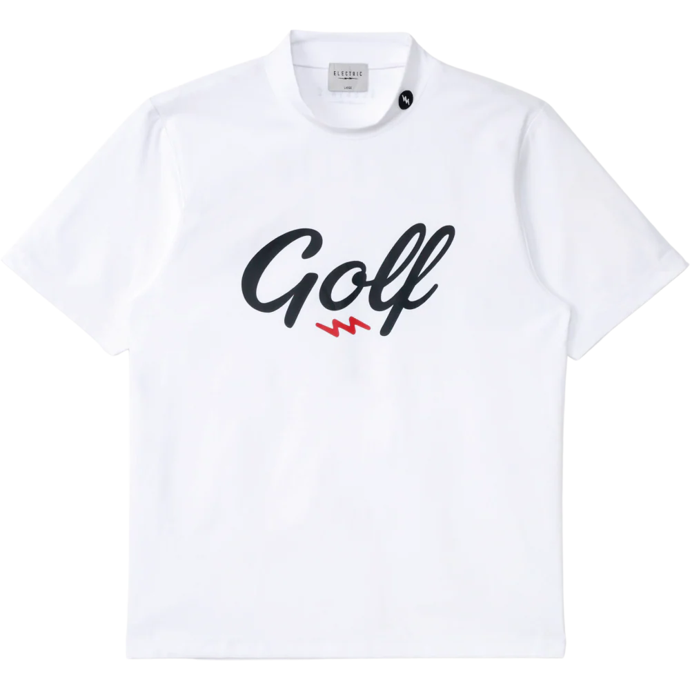 GOLF LOGO DRY MOCK NECK S/S TEE - WHITE