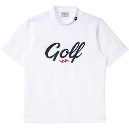 GOLF LOGO DRY MOCK NECK S/S TEE - WHITE