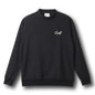 ONE POINT GOLF LOGO MOCK NECK SWEAT - BLACK