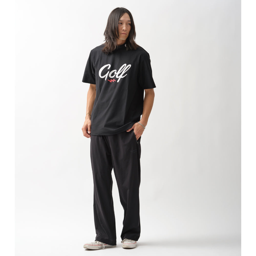 GOLF LOGO DRY MOCK NECK S/S TEE - BLACK