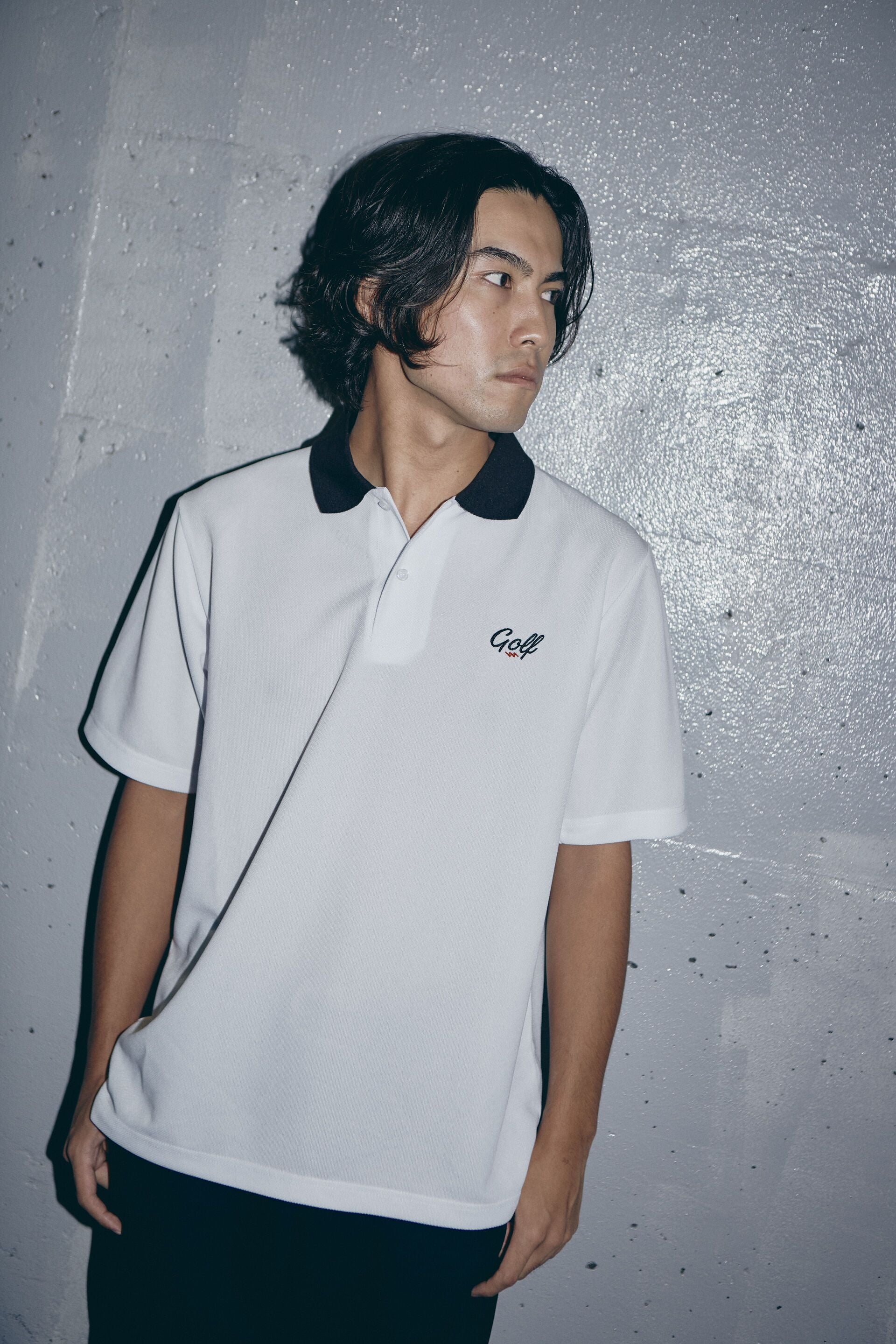 ONE POINT GOLF LOGO S/S POLO - BLACK – SPUR GOLF