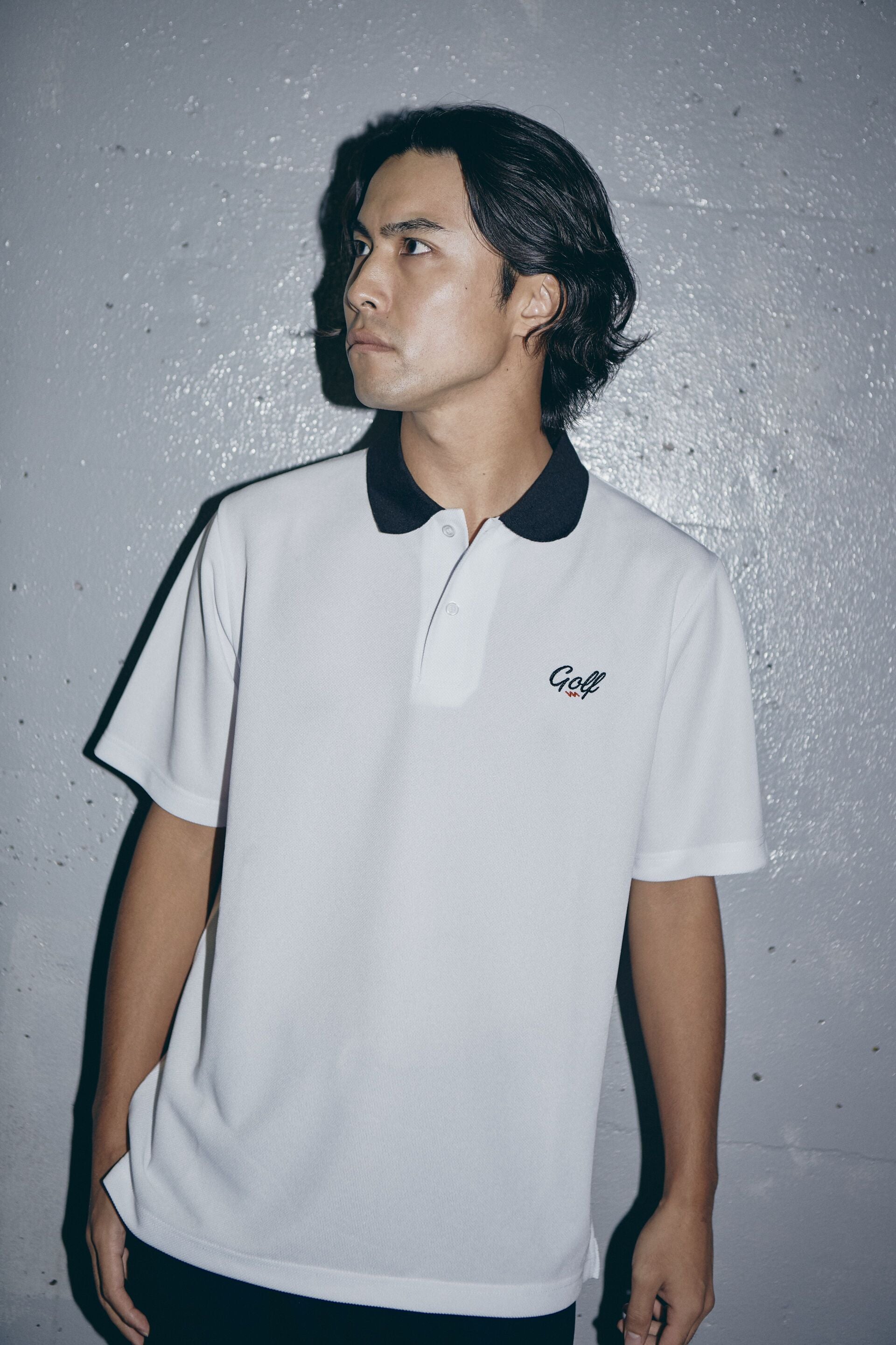 ONE POINT GOLF LOGO S/S POLO - WHITE – SPUR GOLF