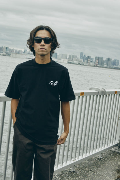 ONE POINT GOLF LOGO DRY MOCK NECK S/S TEE - WHITE