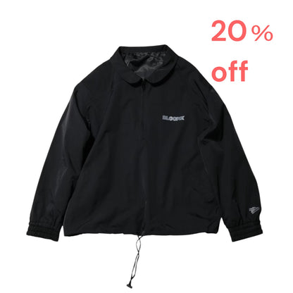 Water-repellent nylon halfzip jacket