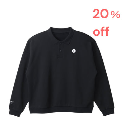 DAD SILHOUETTE L/S POLO - BLACK