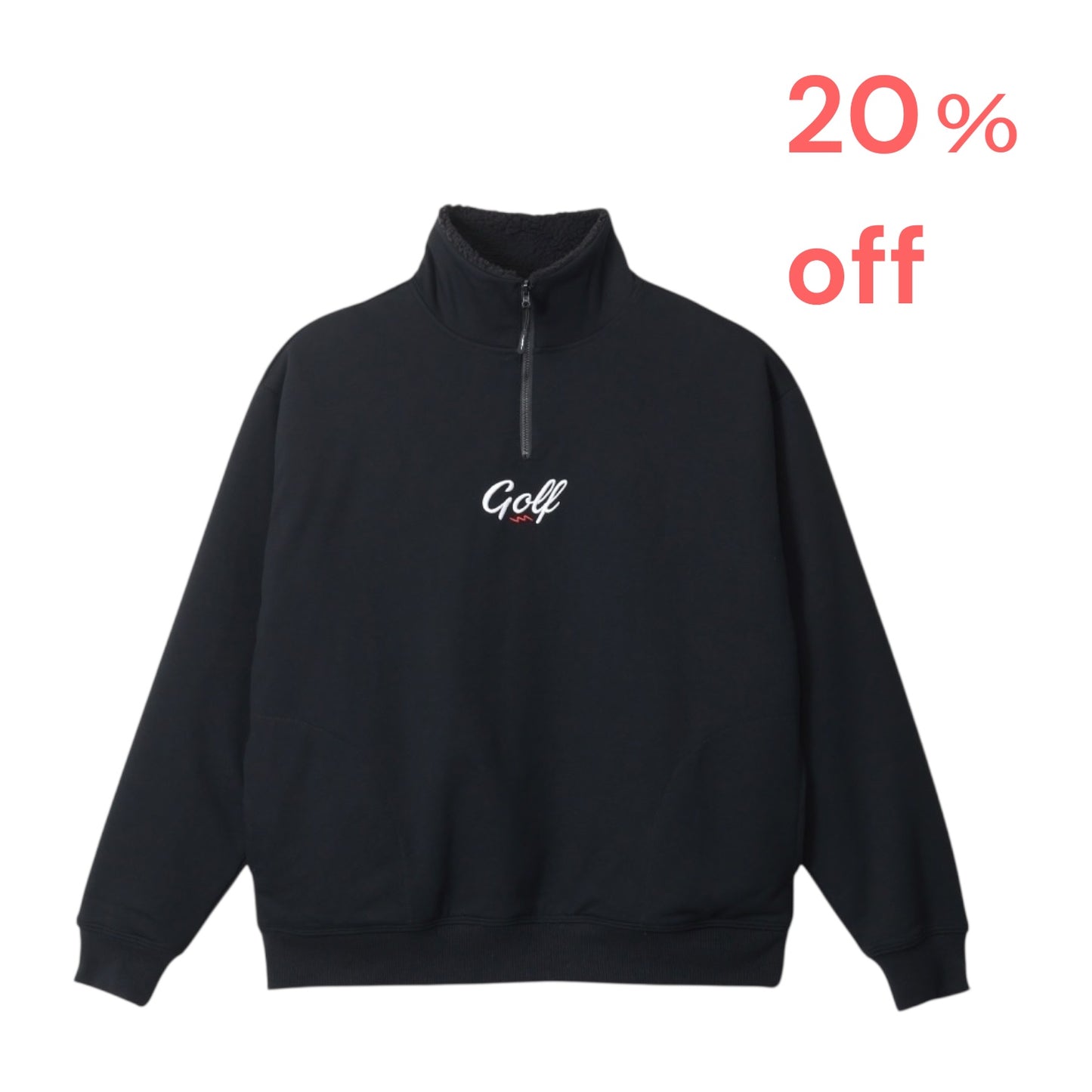 GOLF NYLON FLEECE REVERSIBLE - BLACK