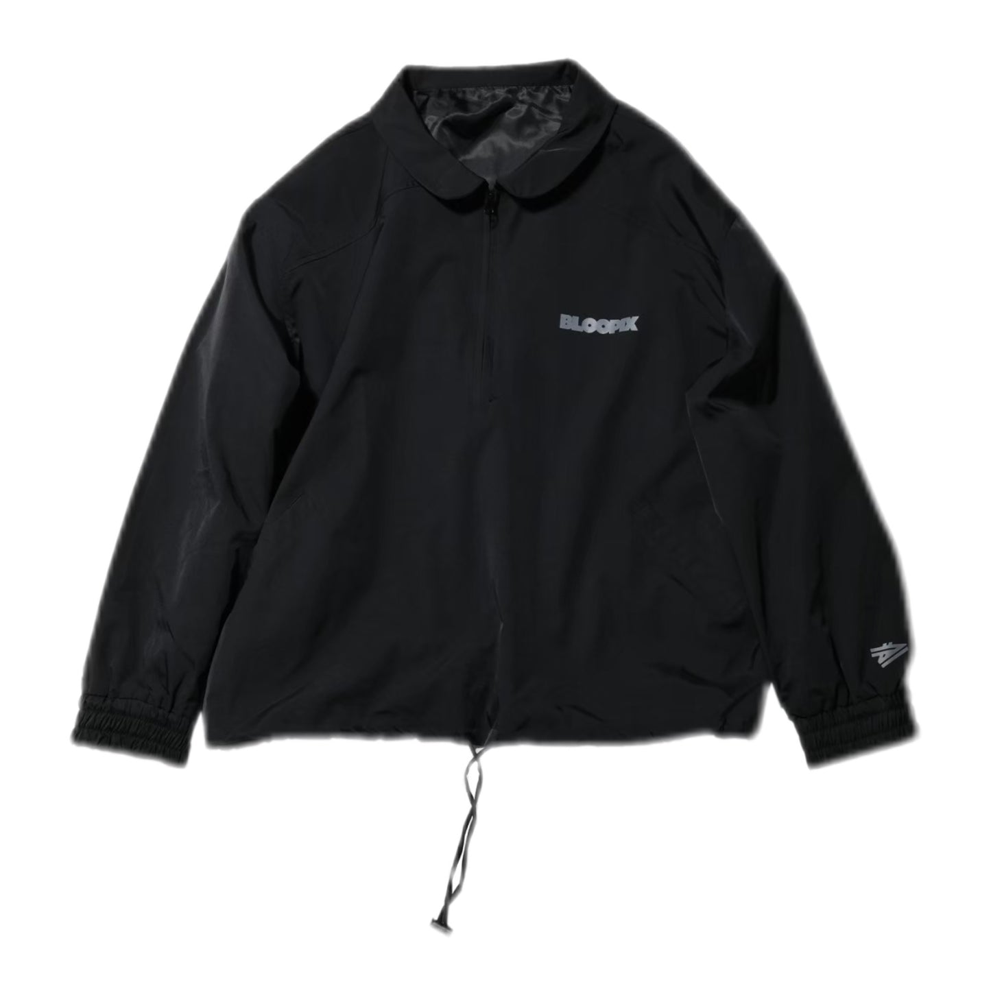 Water-repellent nylon halfzip jacket