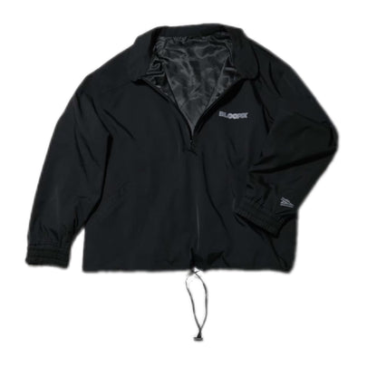 Water-repellent nylon halfzip jacket