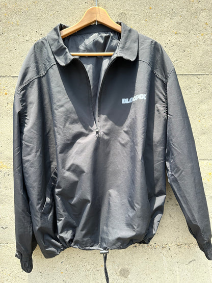 Water-repellent nylon halfzip jacket