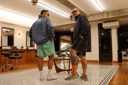 Water-repellent nylon halfzip jacket