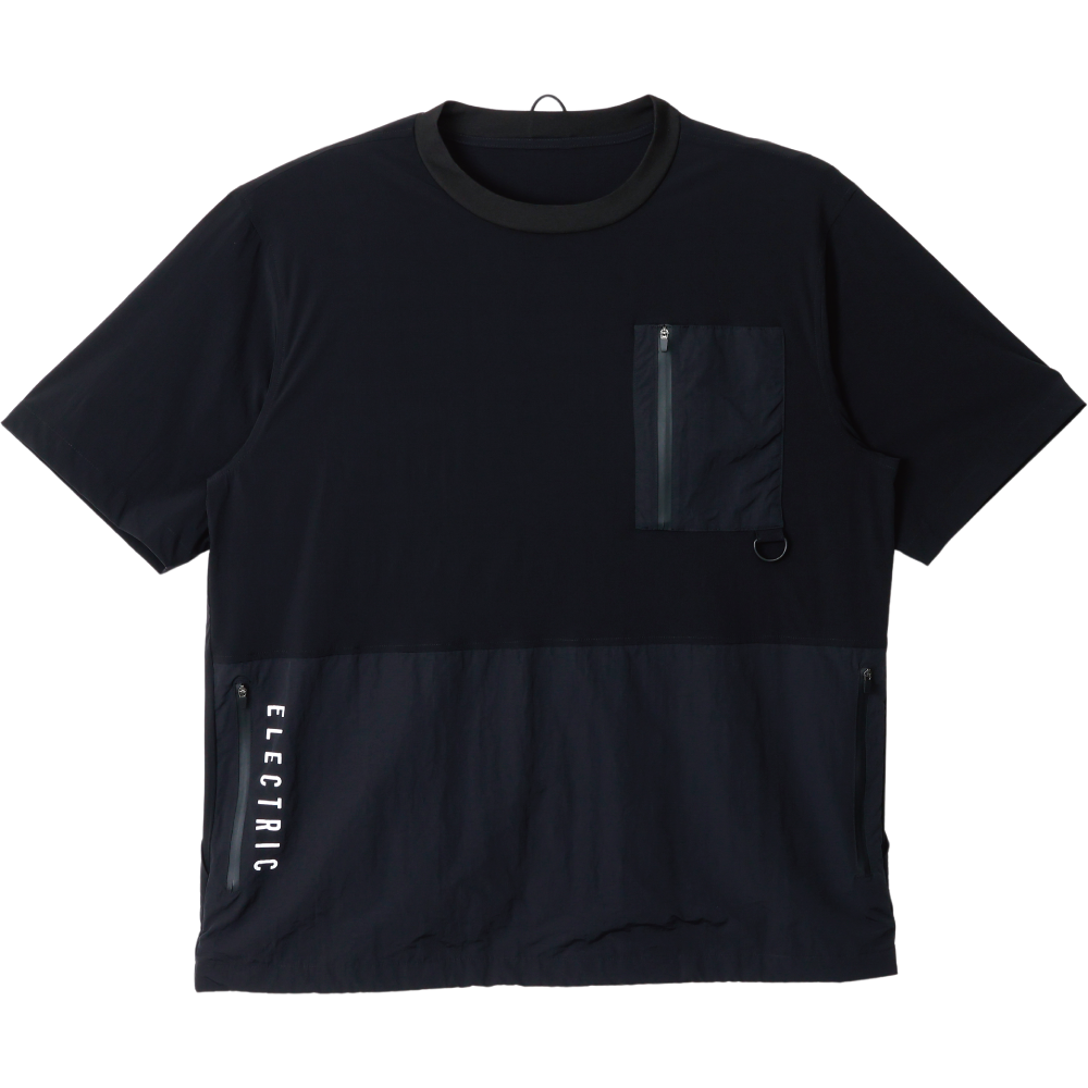 GOLF LOGO MOCK NECK NYLON CARGO POCKET S/S TEE