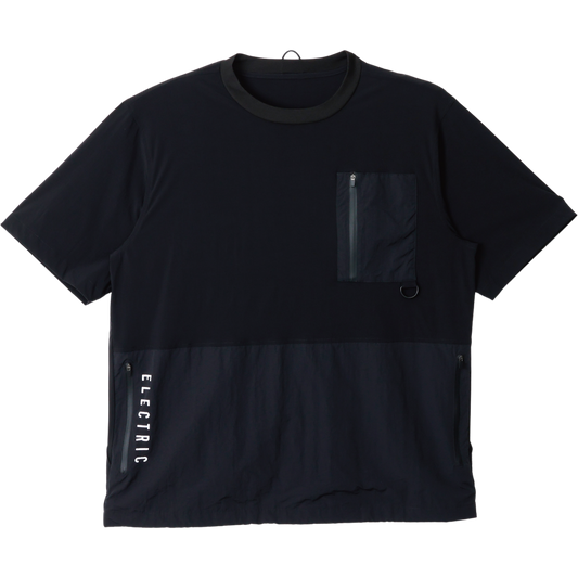 GOLF LOGO MOCK NECK NYLON CARGO POCKET S/S TEE