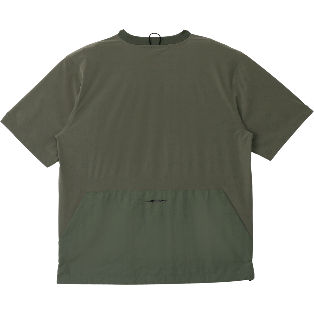 GOLF LOGO MOCK NECK NYLON CARGO POCKET S/S TEE