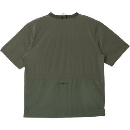 GOLF LOGO MOCK NECK NYLON CARGO POCKET S/S TEE