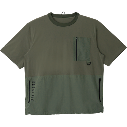 GOLF LOGO MOCK NECK NYLON CARGO POCKET S/S TEE