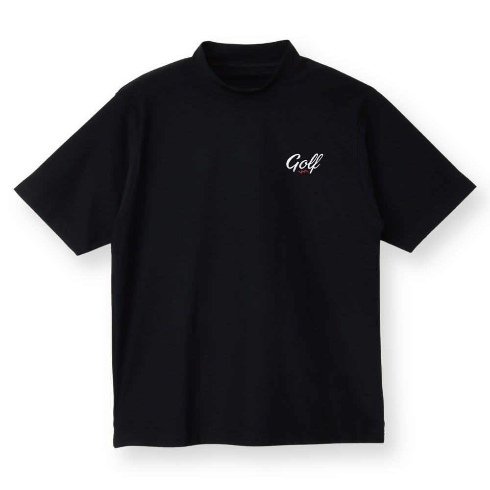 ONE POINT GOLF LOGO DRY MOCK NECK S/S TEE - BLACK – SPUR GOLF