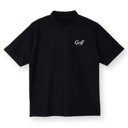 ONE POINT GOLF LOGO DRY MOCK NECK S/S TEE - BLACK