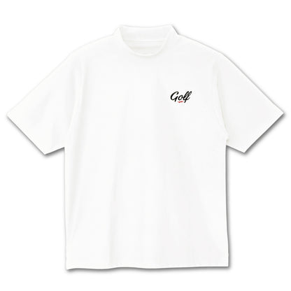 ONE POINT GOLF LOGO DRY MOCK NECK S/S TEE - WHITE