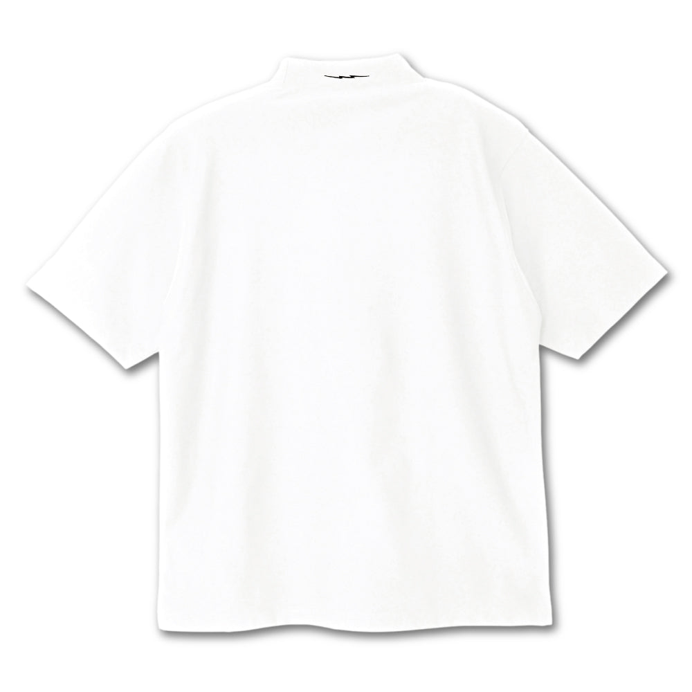 ONE POINT GOLF LOGO DRY MOCK NECK S/S TEE - WHITE