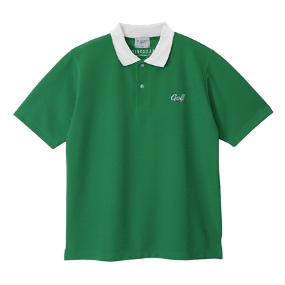 ONE POINT GOLF LOGO S/S POLO - L.GREEN
