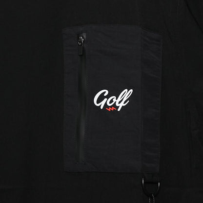 GOLF LOGO MOCK NECK NYLON CARGO POCKET S/S TEE