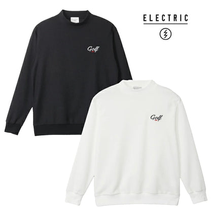 HEAVY WEIGHT GOLF LOGO MOCK NECK THERMAL - BLACK