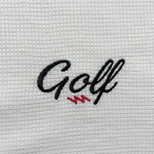 HEAVY WEIGHT GOLF LOGO MOCK NECK THERMAL - BLACK
